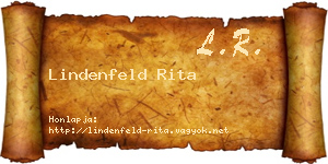 Lindenfeld Rita névjegykártya